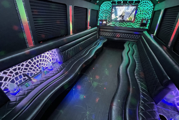 San Bernardino Limo Bus Interior