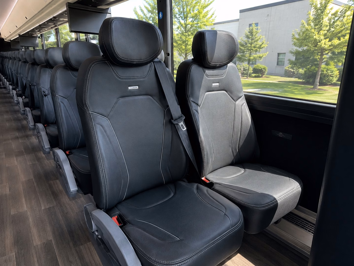 56 passenger charter bus interior