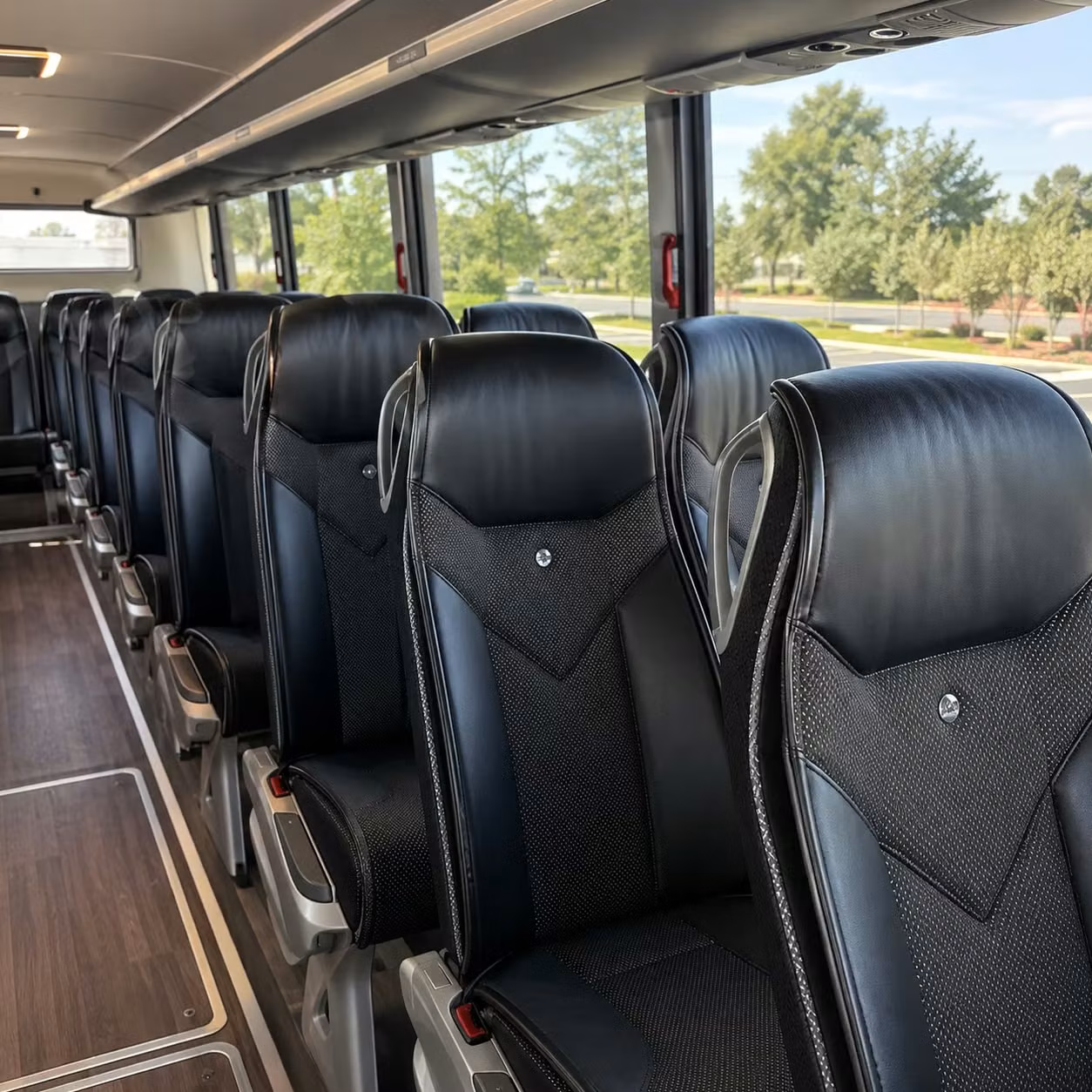 san bernardino charter bus rental interior
